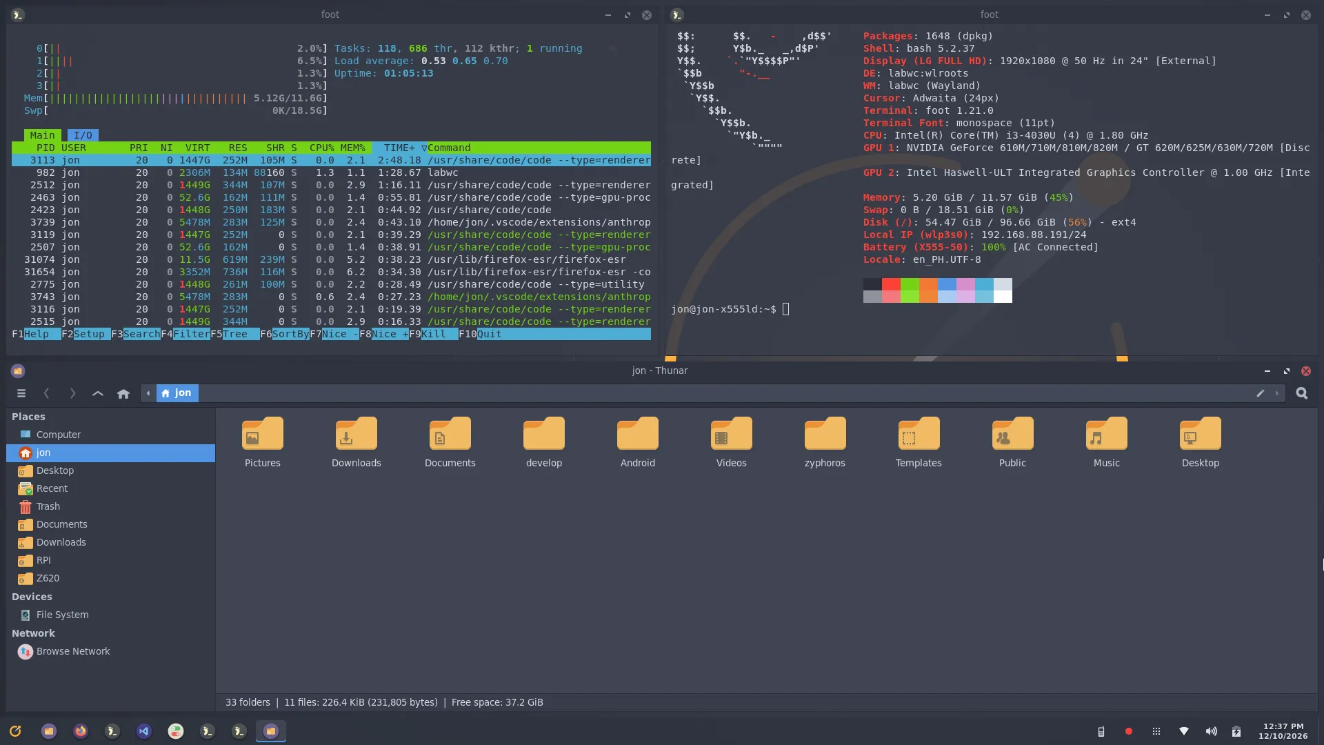 FlickOS window tiling — Grid